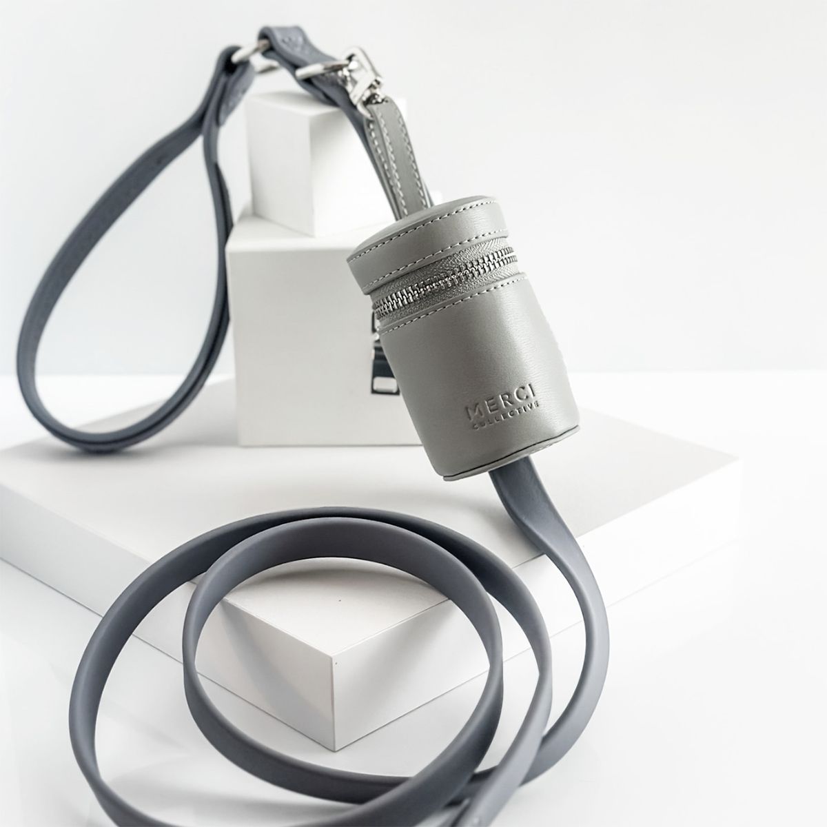 Just Did It Dog Poop Bag Holder Grey